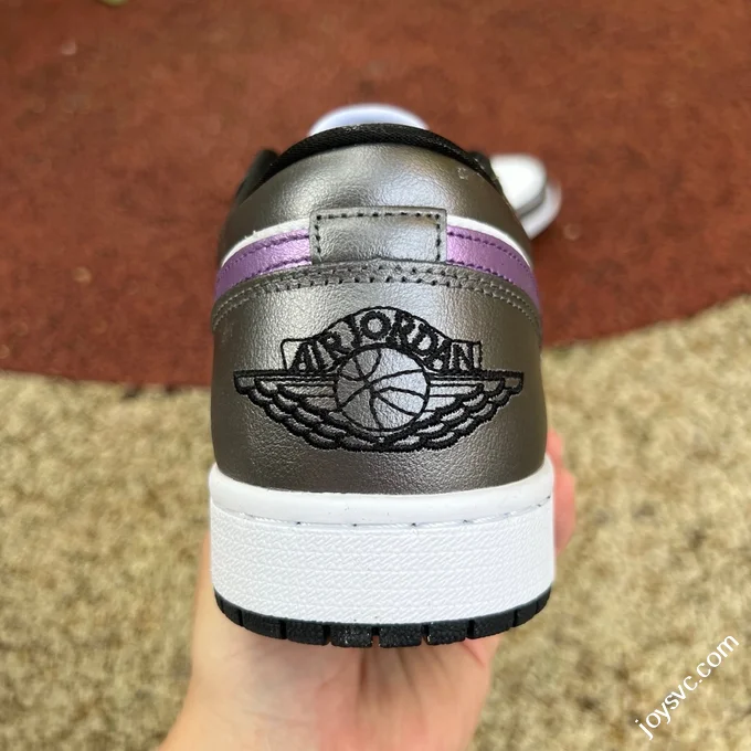 AJ1 Low White Silver Purple Sneakers HJ5910-105