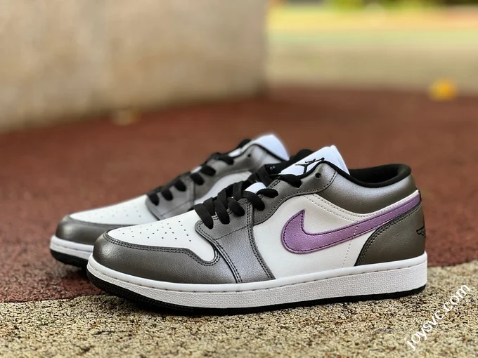 AJ1 Low White Silver Purple Sneakers HJ5910-105