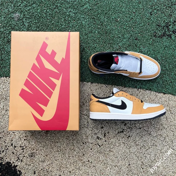 LJR Version AJ1 Rookie Low White Brown Low Top Retro Basketball Shoes CZ0790-107