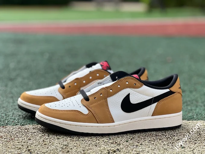 LJR Version AJ1 Rookie Low White Brown Low Top Retro Basketball Shoes CZ0790-107