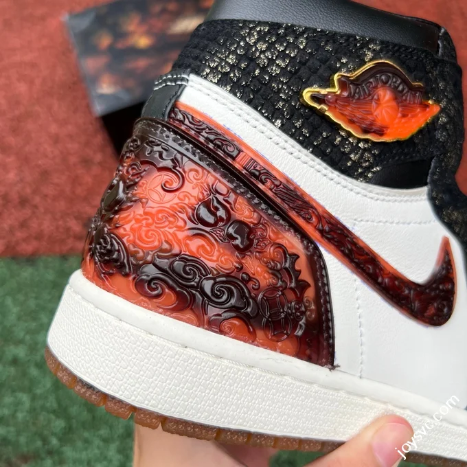AJ1 Xuanwu Black White Orange Asia Limited CNY Snake Year IB3165-091