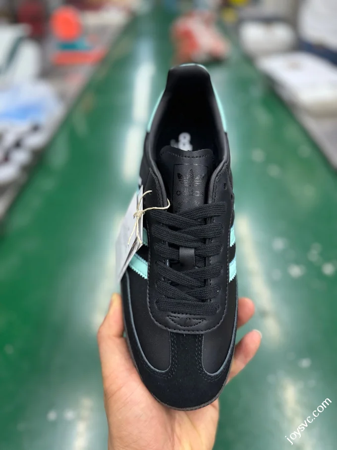 Adidas Originals Samba OG Retro Casual Sneakers Black Green JR7109