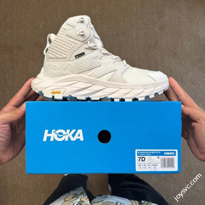 HOKA ONE ONE Anacapa GTX High Top Waterproof Hiking Shoes White 1130532/ESSN