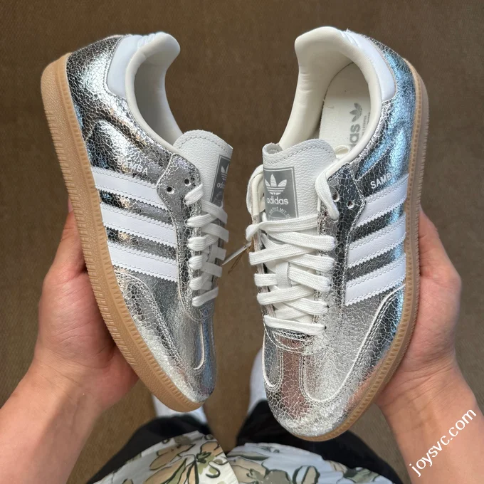 Adidas Originals Samba Reflective Silver Training Shoes JR0035