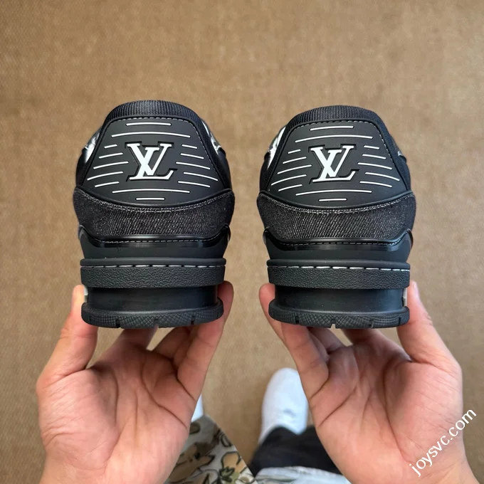 LV Trainer Washed Denim Black New Packaging Original Last Foshan Factory