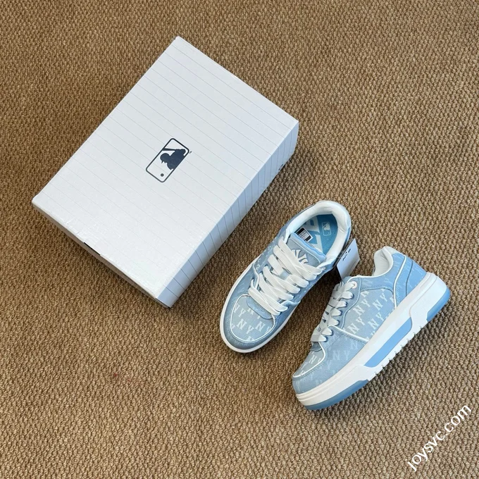 MLB Chunky Liner College Style Platform Sneakers Light Blue 3ASXD065N (GP002)