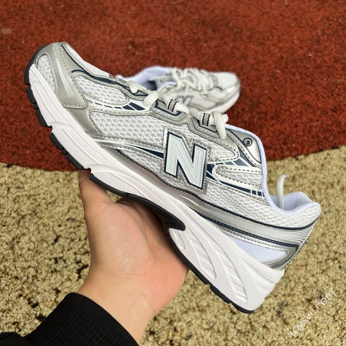 Pure Original NB 740 White Silver Sneakers
