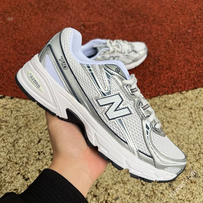 Pure Original NB 740 White Silver Sneakers