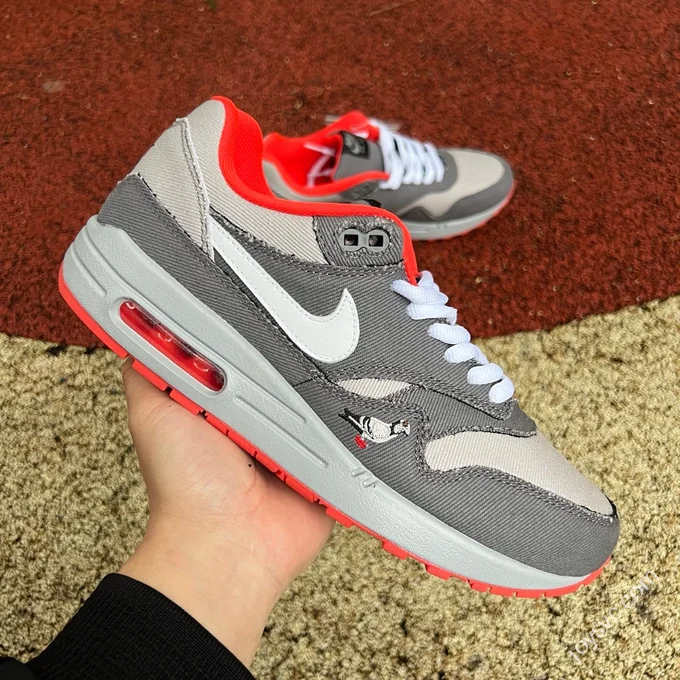 Nike Air Max 1 Grey Red Sneakers BV1977-011