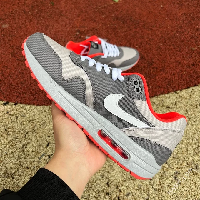 Nike Air Max 1 Grey Red Sneakers BV1977-011