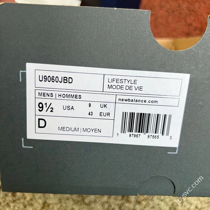 Pure Original NB 9060 Black Grey Sneakers U9060JBD