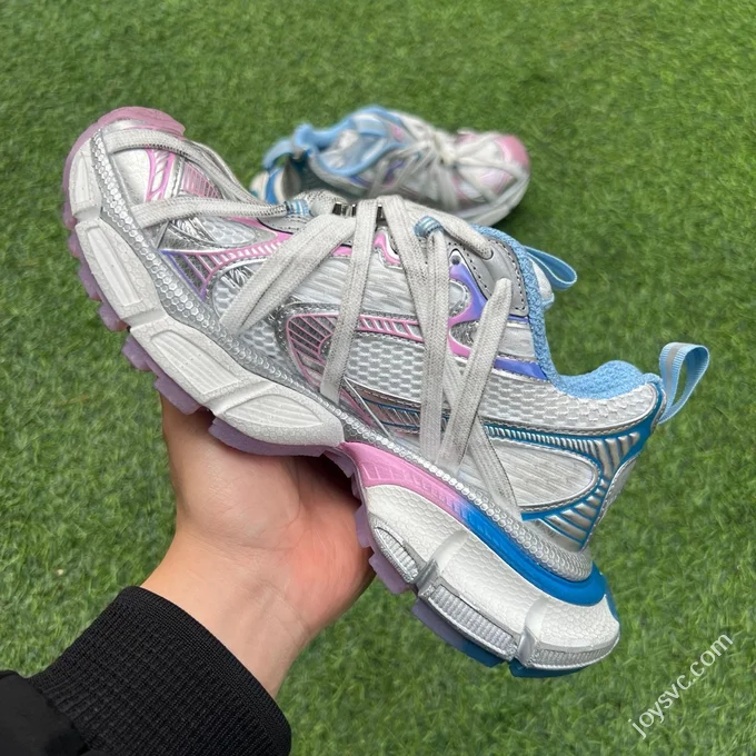 Y Pure Original Balenciaga 3XL Spider Strap White Pink Blue Sneakers