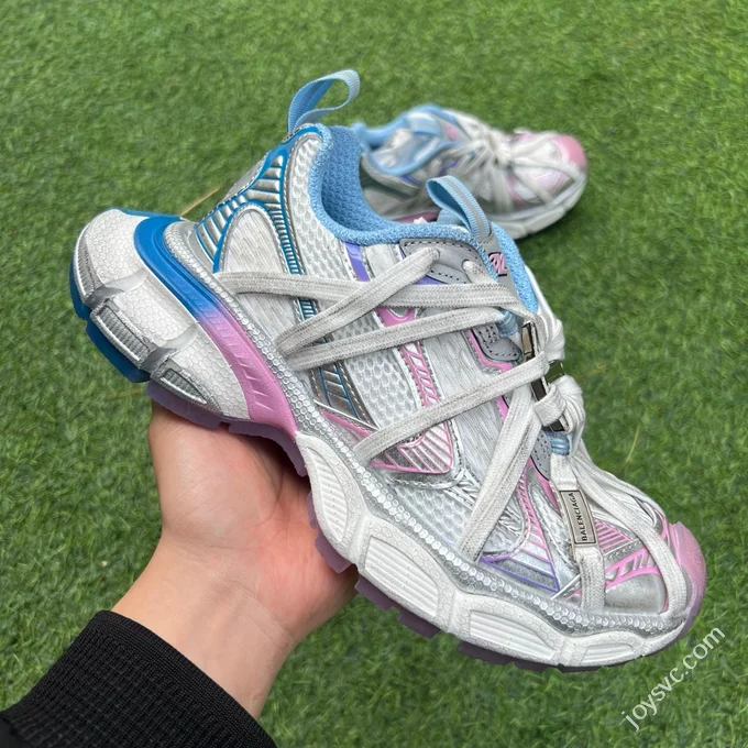 Y Pure Original Balenciaga 3XL Spider Strap White Pink Blue Sneakers