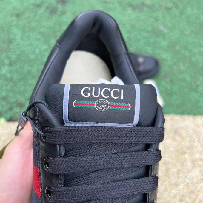 Gucci Screener Black Red Sneakers