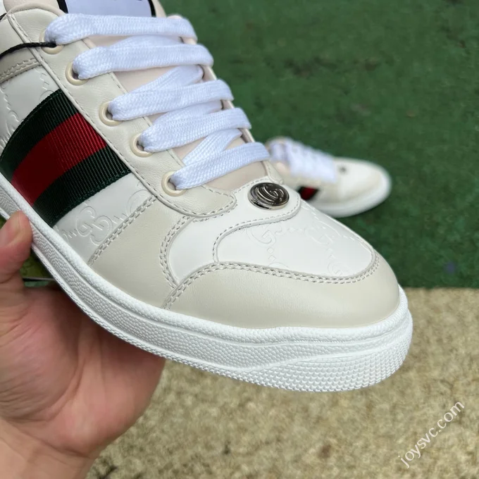 Gucci Screener Pure White Sneakers