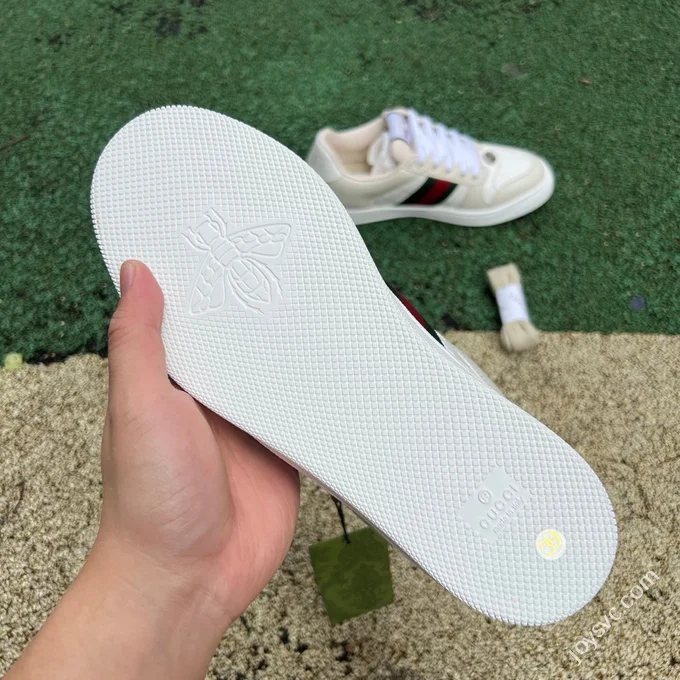 Gucci Screener Pure White Sneakers