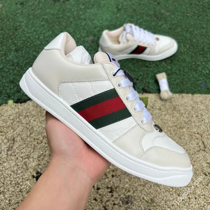 Gucci Screener Pure White Sneakers