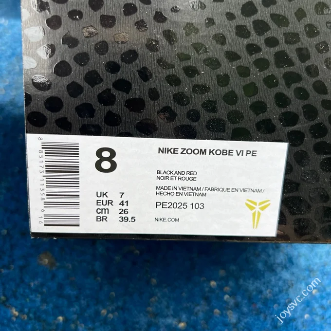 GX Pure Original Kobe 6 White Black Red Yellow PE2025-103