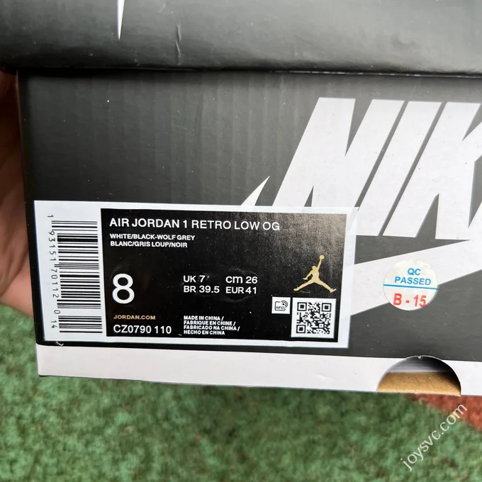 AJ1 Low White Grey Black Air Jordan 1 Low OG CZ0790-110