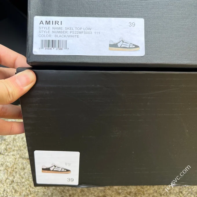 AMIRI Pacific Bones Black White Sneakers