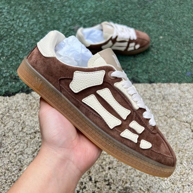 AMIRI Pacific Bones Brown Sneakers