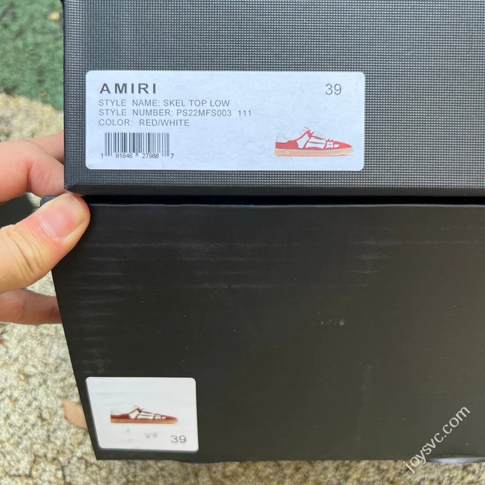 AMIRI Pacific Bones White Red Sneakers