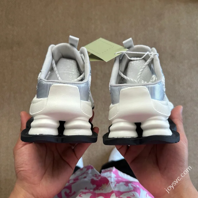 MAX 2025 Zhao Lusi GG-CC 5CM Platform Height Increasing Half Slippers Silver