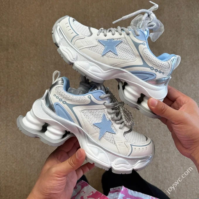 GG-CC Chunky Platform Casual Shoes Distressed Dad Shoes Air Column