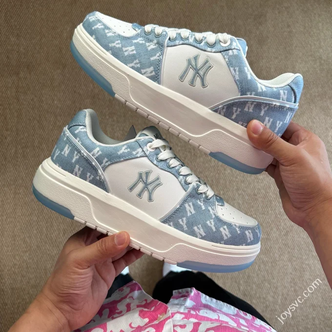 MLB Chunky Liner College Style Platform Sneakers Light Blue White 3ASXS015N (GP002)