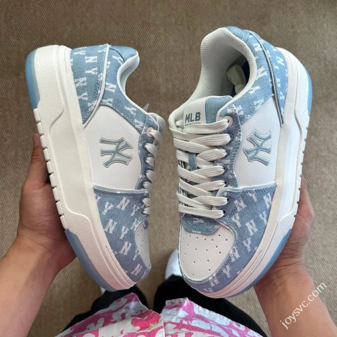 MLB Chunky Liner College Style Platform Sneakers Light Blue White 3ASXS015N (GP002)