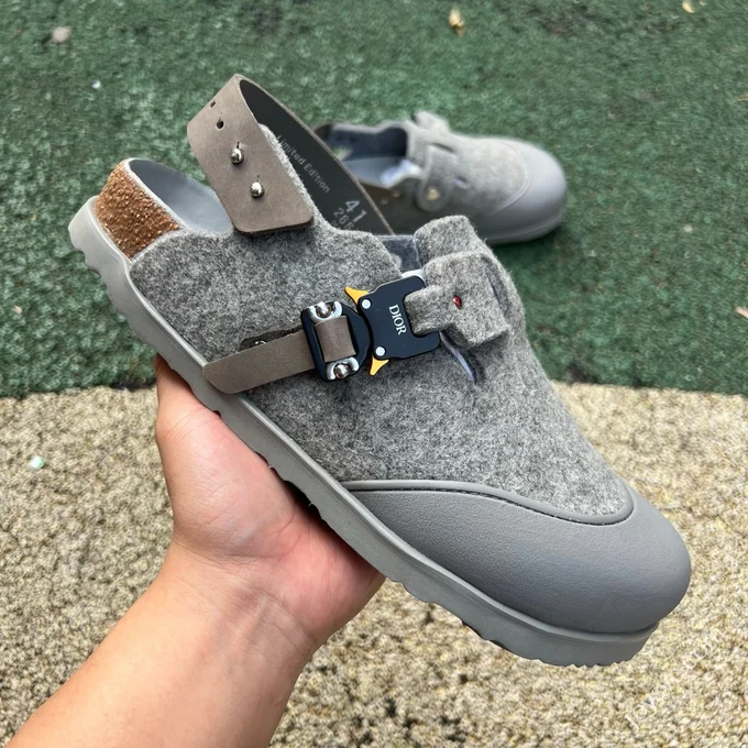 Dior Birkenstock Tokio Dark Grey Sandals