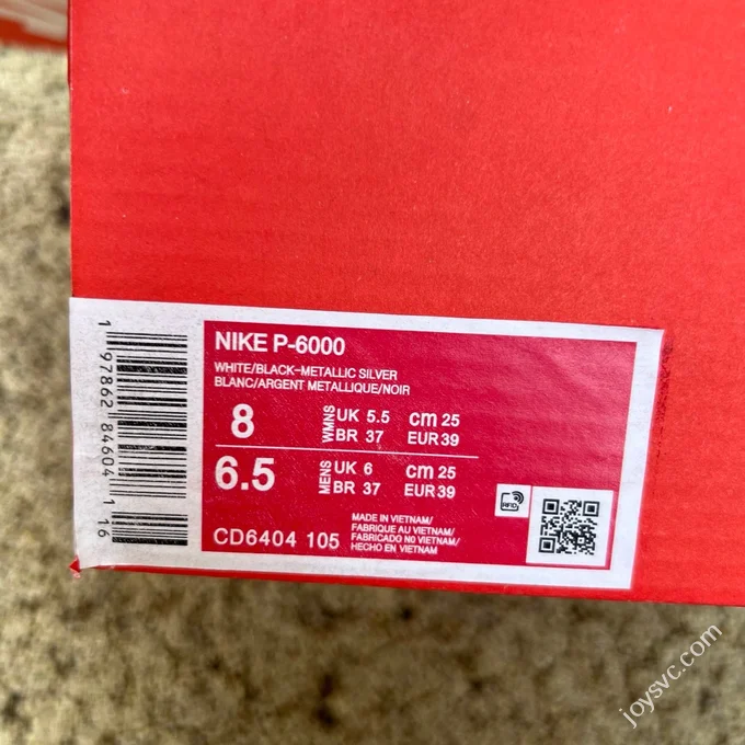 Nike P-6000 White Silver Low Top Sneakers CD6404-105