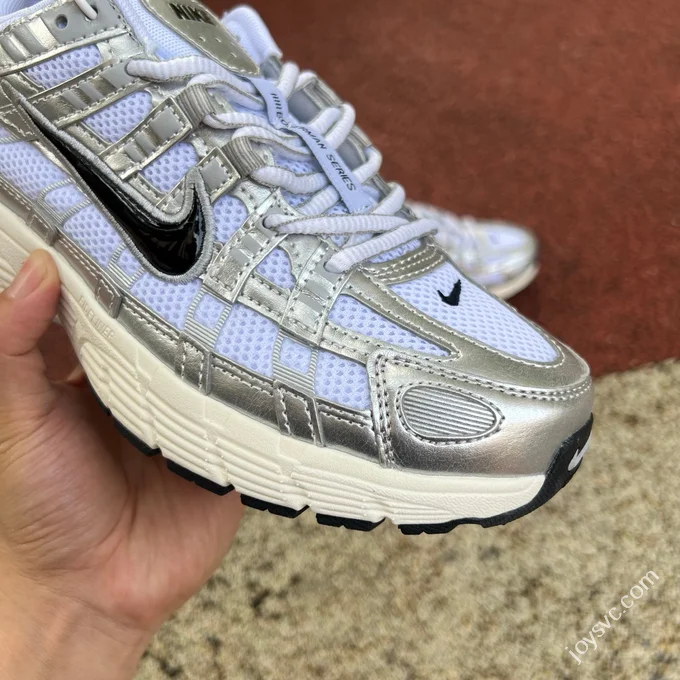 Nike P-6000 White Silver Low Top Sneakers CD6404-105