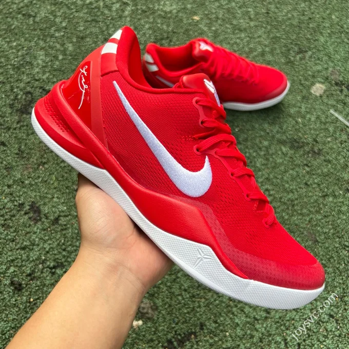 S2 Pure Original Nike Kobe VIII Protro White Red Basketball Shoes HF9550-600