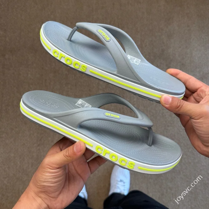 Grey Green Crocs Crocband Bea Flip Flops 5 Colors