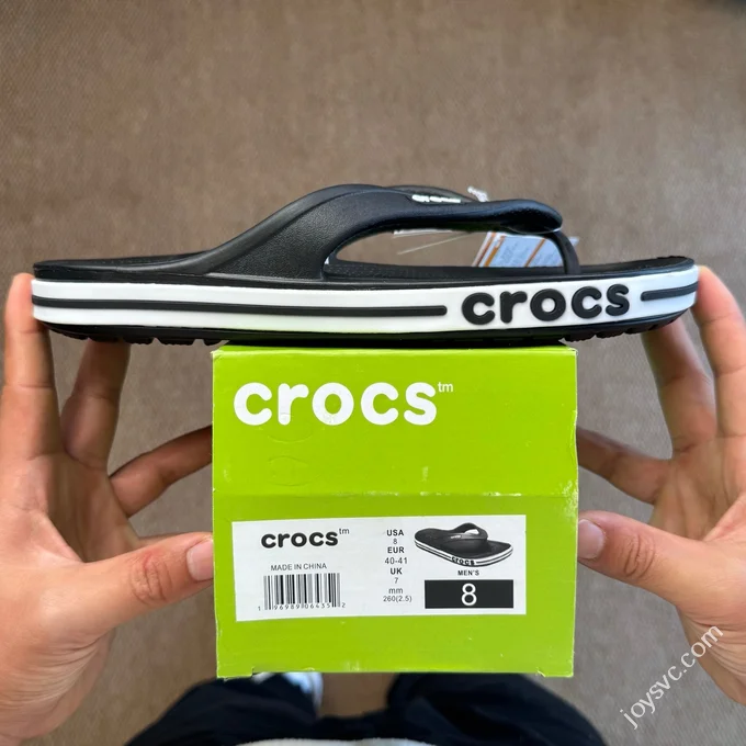 Black White Crocs Crocband Bea Flip Flops 5 Colors