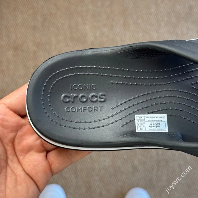 Black White Crocs Crocband Bea Flip Flops 5 Colors