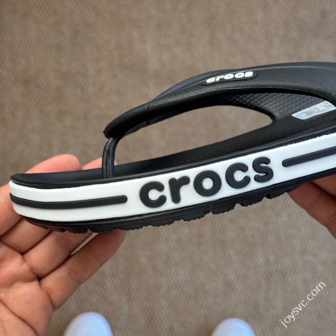 Black White Crocs Crocband Bea Flip Flops 5 Colors