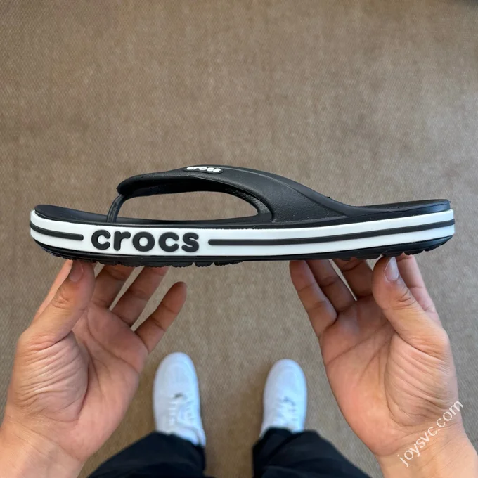 Black White Crocs Crocband Bea Flip Flops 5 Colors