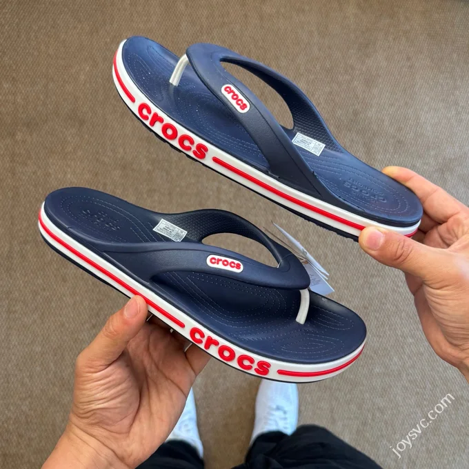 Blue White Red Crocs Crocband Bea Flip Flops 5 Colors