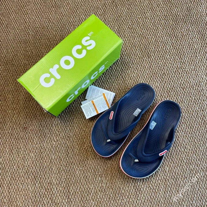 Blue White Red Crocs Crocband Bea Flip Flops 5 Colors