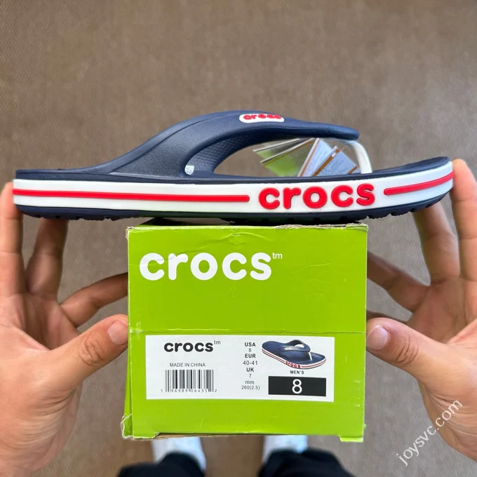 Blue White Red Crocs Crocband Bea Flip Flops 5 Colors