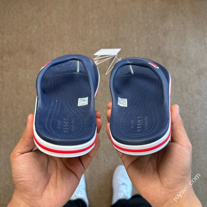 Blue White Red Crocs Crocband Bea Flip Flops 5 Colors