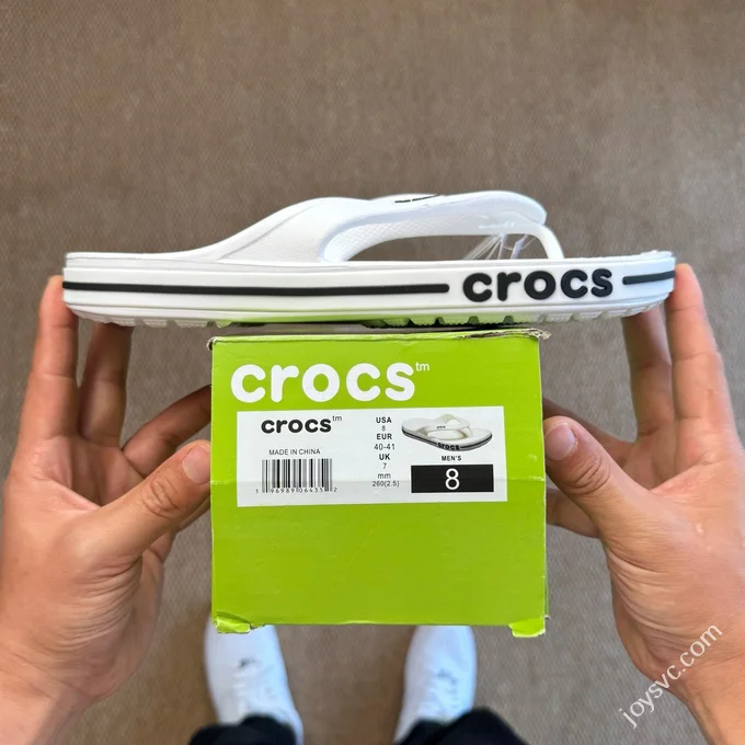 Pure White Crocs Crocband Bea Flip Flops 5 Colors