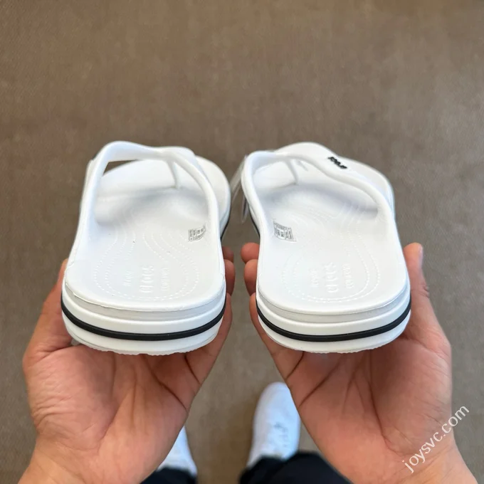 Pure White Crocs Crocband Bea Flip Flops 5 Colors