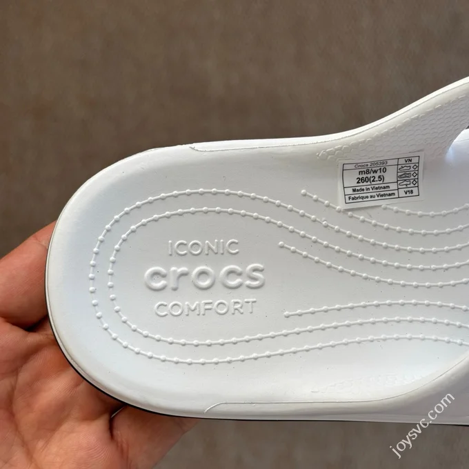 Pure White Crocs Crocband Bea Flip Flops 5 Colors