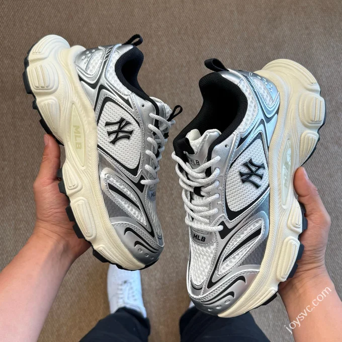 MLB Winner Chunky Cyber Dad Shoes Ivory White Silver 3ASHWD15N (GP020)