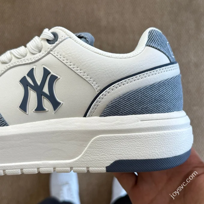 MLB Chunky Liner College Style Platform Sneakers White Cyan 3ASXD015N (GP002)