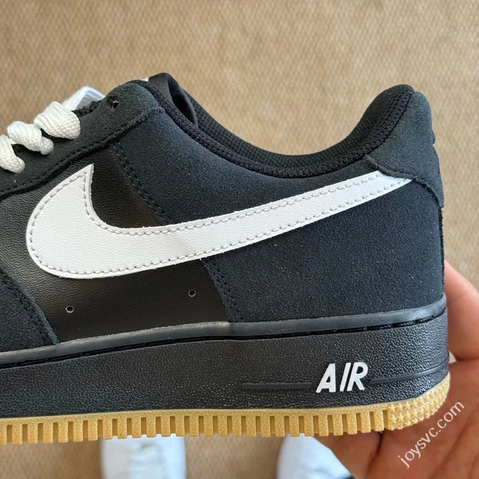 3A Pure Original Air Force 1 AF1 Black White Gum Sole Sneakers IB6388-001