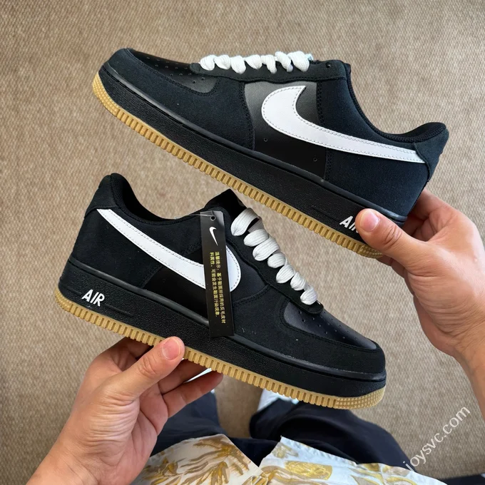 3A Pure Original Air Force 1 AF1 Black White Gum Sole Sneakers IB6388-001